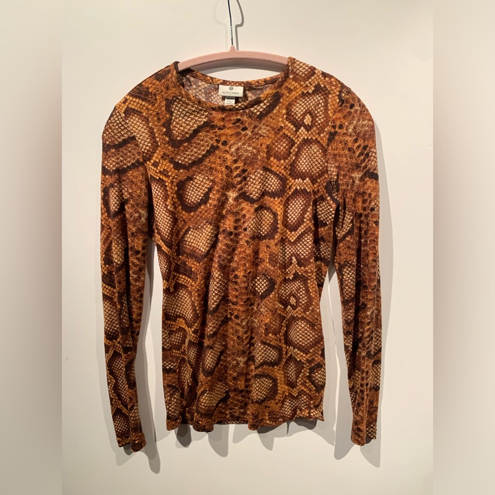 Altuzarra for Target Long Sleeve Snakeskin Shirt (US XS)